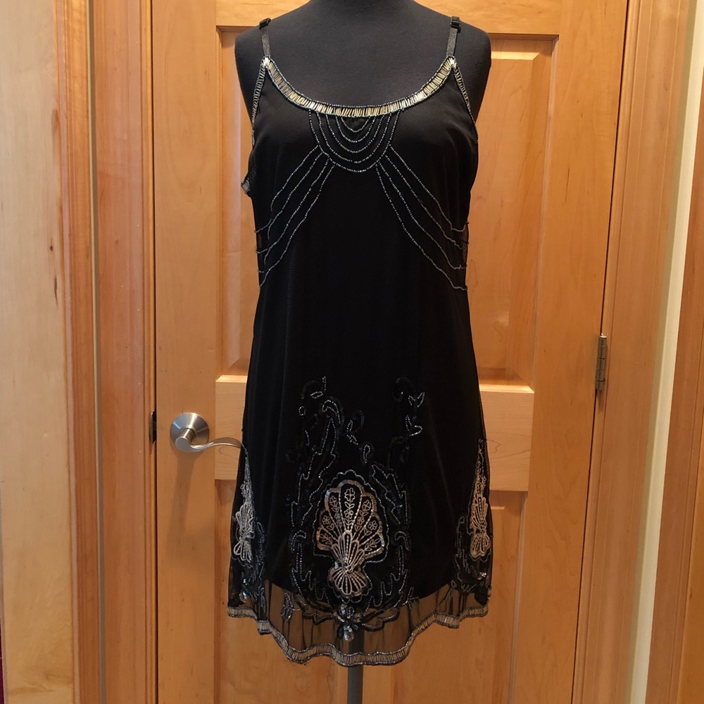 Black and Silver cocktail dress